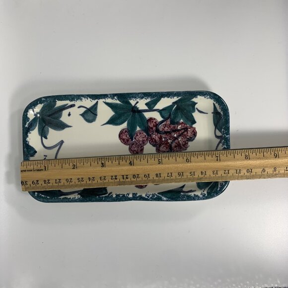 Nova Scotia Pottery Cream & Sugar Set Grape Design Studio Pottery Signed ‘Pentz’ - Picture 8 of 11